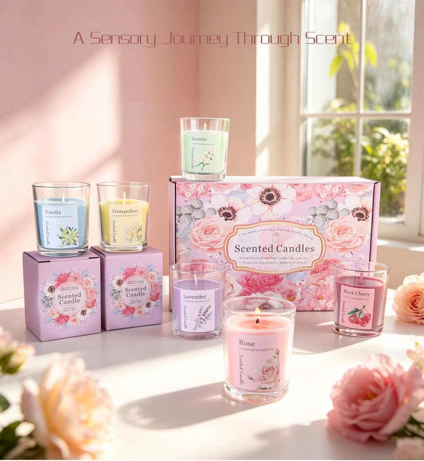 アロマセラピーアロマキャンドルギフトセット 6種類の香りのガ - Home Fragrance Gift のレビューと価格